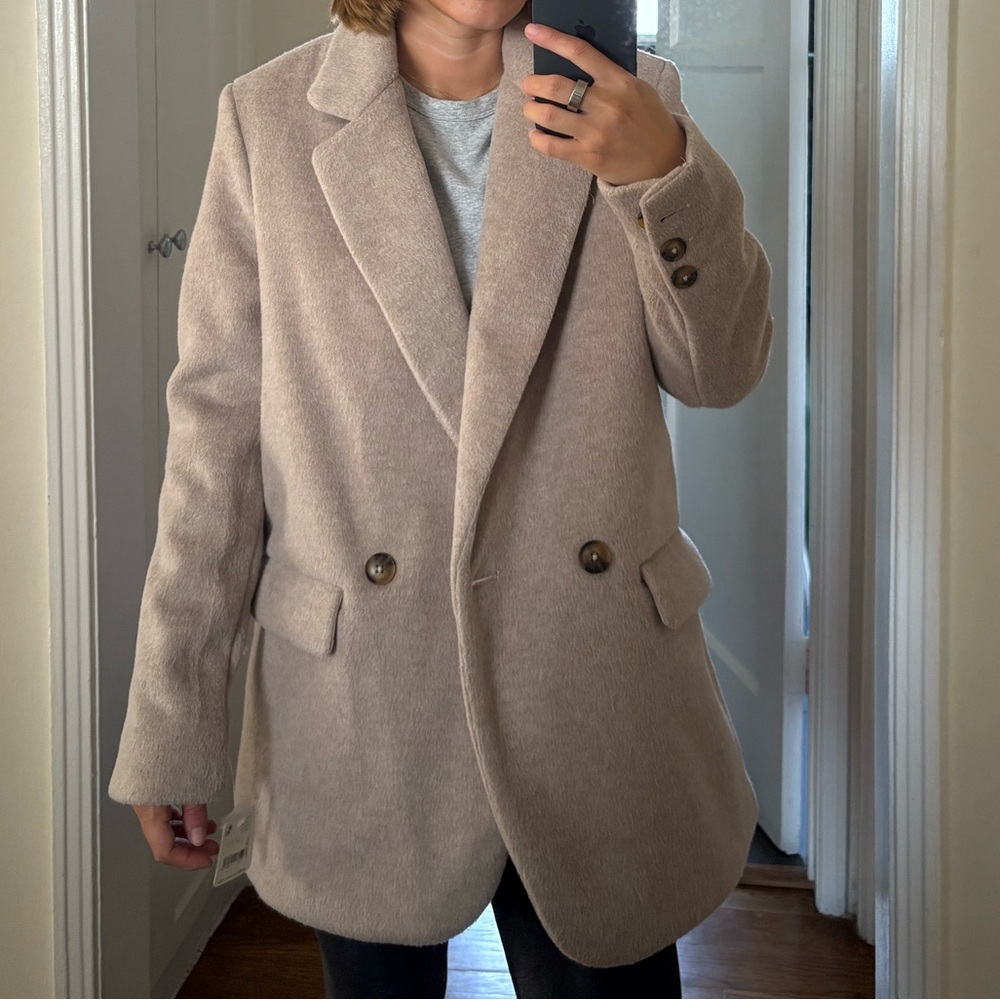 Free People Women's Peacoat Teddy Oatmeal Small
